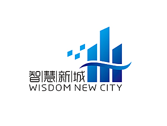 趙鵬的智慧新城  wisdom new citylogo設(shè)計(jì)