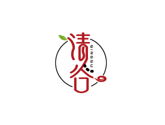 陳智江的清谷芝麻粉印章字體logo設計