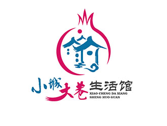 潘樂的小城大巷生活館標(biāo)志logo設(shè)計