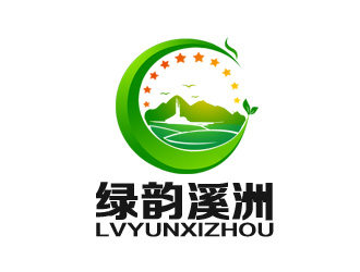 余亮亮的生態(tài)農業(yè)品牌logo 山水元素logo設計