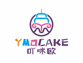 何嘉健的吖咪歐YMOCAKE蛋糕logo設(shè)計