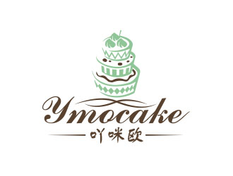 朱紅娟的吖咪歐YMOCAKE蛋糕logo設(shè)計(jì)