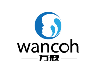 張俊的萬寇/wancoh化妝品商標(biāo)logo設(shè)計