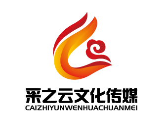 張俊的采之云傳媒祥云標志logo設(shè)計