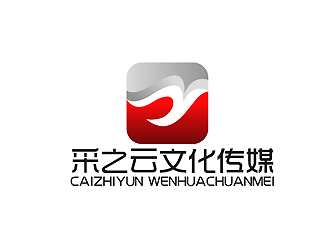 秦曉東的采之云傳媒祥云標志logo設計