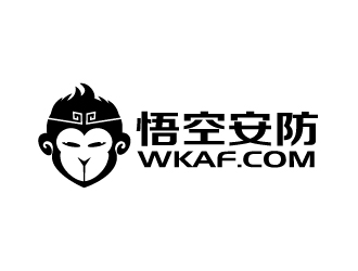 張俊的悟空安防公司對稱標志logo設計