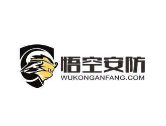 郭慶忠的悟空安防公司對稱標志logo設計