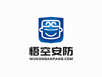 梁俊的悟空安防公司對稱標志logo設計