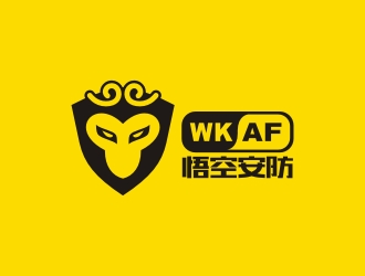 曾翼的悟空安防公司對稱標志logo設計