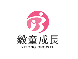 彭波的毅童成長 兒童母嬰卡通商標logo設計