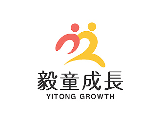 彭波的毅童成長 兒童母嬰卡通商標logo設計