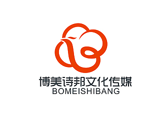 盛銘的博美詩邦文化傳媒 印章類logo設(shè)計