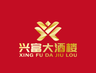 周金進(jìn)的興富大酒樓對稱標(biāo)志設(shè)計logo設(shè)計