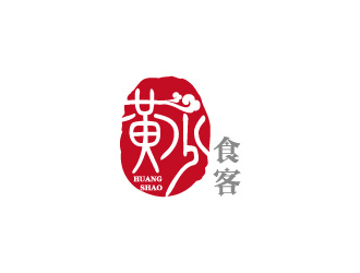 周金進的黃少食客 小吃吉祥物卡通標志logo設計