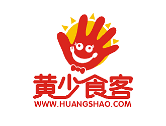 勞志飛的黃少食客 小吃吉祥物卡通標志logo設計