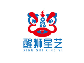 宋從堯的醒獅星藝傳媒教育 動(dòng)物頭像logologo設(shè)計(jì)