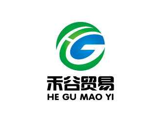 楊勇的禾谷貿(mào)易公司對(duì)稱圖標(biāo)logo設(shè)計(jì)