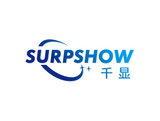 連杰的千顯 SURPSHOW ，標識對稱logo設(shè)計