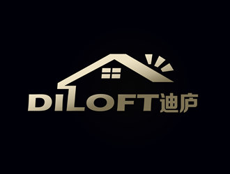 朱兵的迪廬；DILOFT 對(duì)稱(chēng)標(biāo)志logo設(shè)計(jì)