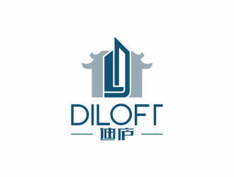 何嘉健的迪廬；DILOFT 對稱標志logo設計