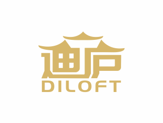 湯儒娟的迪廬；DILOFT 對稱標志logo設(shè)計