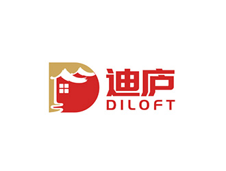 吳曉偉的迪廬；DILOFT 對稱標志logo設計