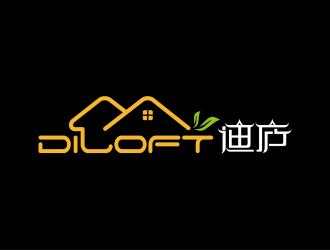 安冬的迪廬；DILOFT 對稱標志logo設(shè)計