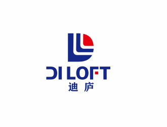 張偉的迪廬；DILOFT 對稱標志logo設(shè)計