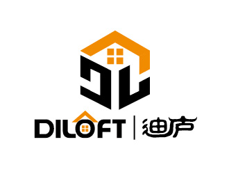 陳曉濱的迪廬；DILOFT 對稱標志logo設(shè)計