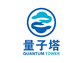 彭波的Quantum Tower 量子塔，對(duì)稱平衡圖形logo設(shè)計(jì)