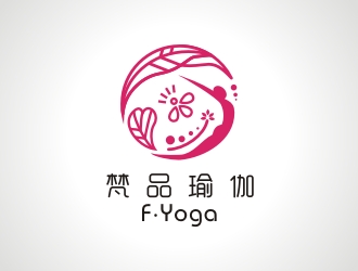 蔡少鈴的梵品瑜伽對稱logo設(shè)計(jì)logo設(shè)計(jì)