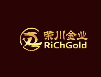 李賀的北京榮川金業(yè)文化有限公司(beijing richgold culture co.ltd)logo設(shè)計(jì)