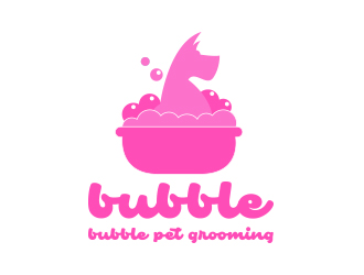 孫金澤的bubble bubble pet groominglogo設(shè)計(jì)