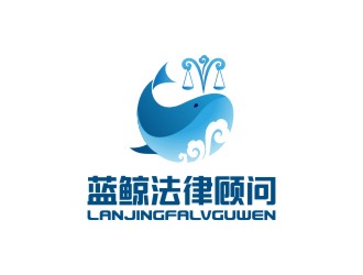 陳國偉的藍(lán)鯨法律事務(wù)所卡通logo設(shè)計