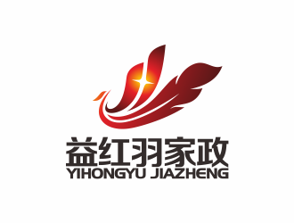 何嘉健的成都益紅羽家政logo設計