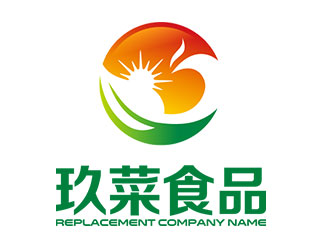 鐘炬的上海玖菜食品有限公司logo設計