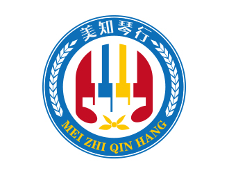 向正軍的美知琴行樂器教育logologo設(shè)計(jì)