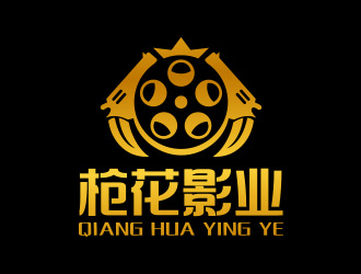 向正軍的槍花影業(yè)logo設(shè)計