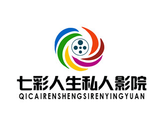 朱兵的七彩人生私人影院logo設計