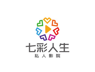 周金進(jìn)的七彩人生私人影院logo設(shè)計