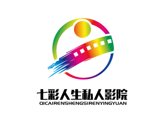 張俊的七彩人生私人影院logo設計