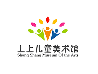 潘樂的線條行動(dòng)物品牌logo－丄上兒童美術(shù)館logo設(shè)計(jì)