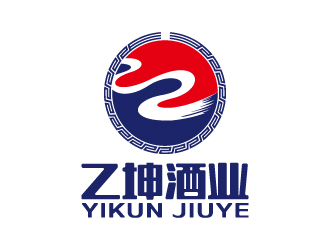 葉美寶的乙坤酒業(yè)紅酒葡萄酒logo設(shè)計(jì)