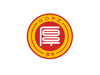 吳曉偉的厚樸金融團(tuán)隊印章單色標(biāo)識logologo設(shè)計