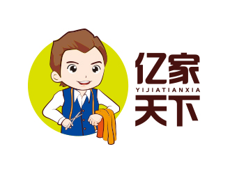 勇炎的億家天下人物卡通logologo設計