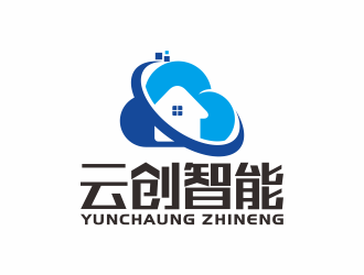 何嘉健的云創(chuàng)智能云朵logologo設計