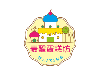 孫金澤的麥醒蛋糕坊logo設計