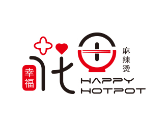 孫金澤的幸福花田麻辣燙 （Happy Hotpot）logo設(shè)計(jì)