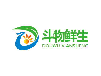 李賀的斗物鮮生超市標志設計logo設計