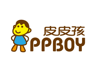 張俊的皮皮孩 ppb0y童鞋童裝商標設(shè)計logo設(shè)計